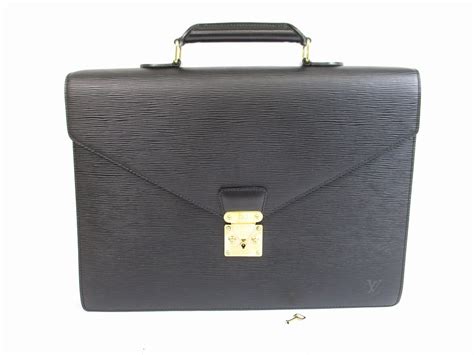 louis vuitton black epi leather briefcase|Louis Vuitton epi leather wallet.